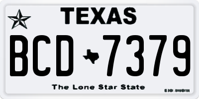 TX license plate BCD7379