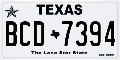 TX license plate BCD7394
