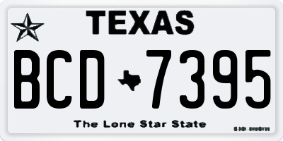 TX license plate BCD7395
