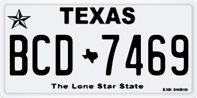 TX license plate BCD7469