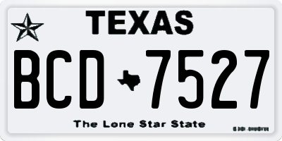 TX license plate BCD7527
