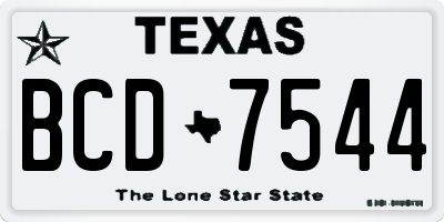 TX license plate BCD7544