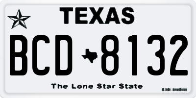 TX license plate BCD8132