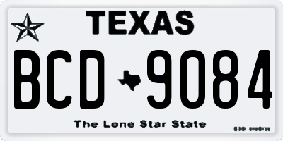 TX license plate BCD9084