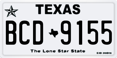 TX license plate BCD9155