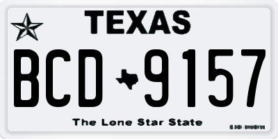 TX license plate BCD9157
