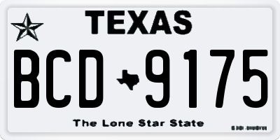 TX license plate BCD9175