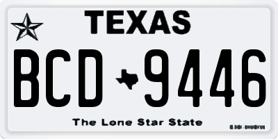 TX license plate BCD9446