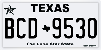 TX license plate BCD9530