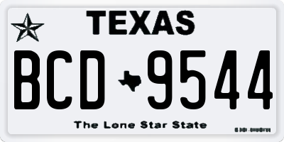 TX license plate BCD9544