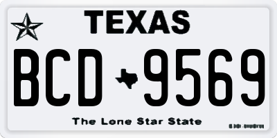 TX license plate BCD9569