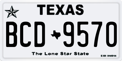 TX license plate BCD9570