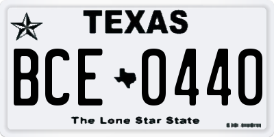 TX license plate BCE0440