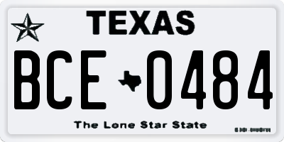 TX license plate BCE0484