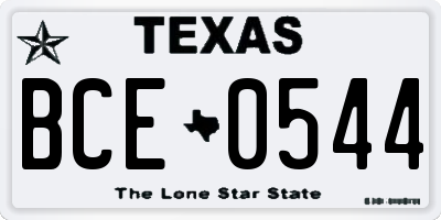 TX license plate BCE0544