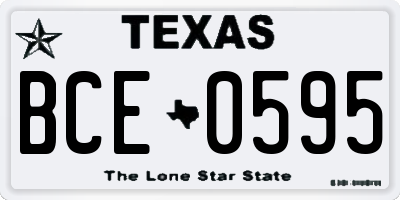 TX license plate BCE0595