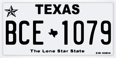 TX license plate BCE1079
