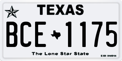 TX license plate BCE1175