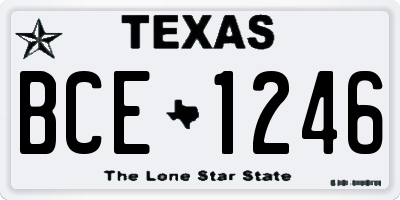 TX license plate BCE1246