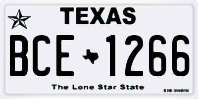 TX license plate BCE1266