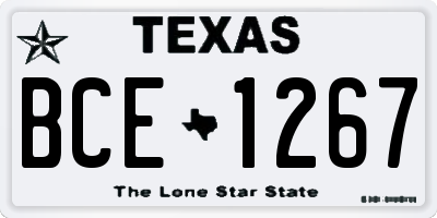 TX license plate BCE1267