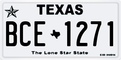 TX license plate BCE1271