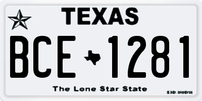 TX license plate BCE1281