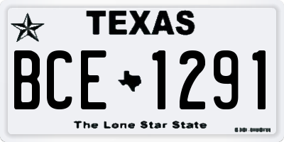 TX license plate BCE1291
