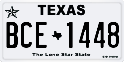 TX license plate BCE1448