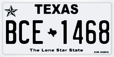 TX license plate BCE1468