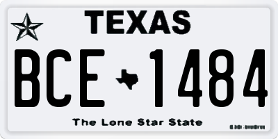 TX license plate BCE1484