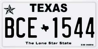 TX license plate BCE1544