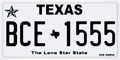 TX license plate BCE1555