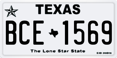 TX license plate BCE1569