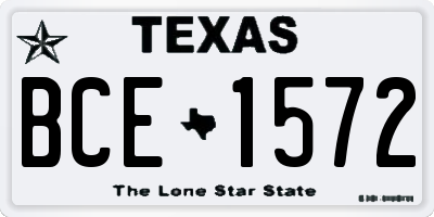 TX license plate BCE1572