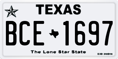 TX license plate BCE1697