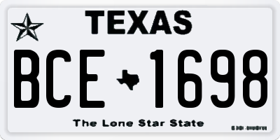 TX license plate BCE1698