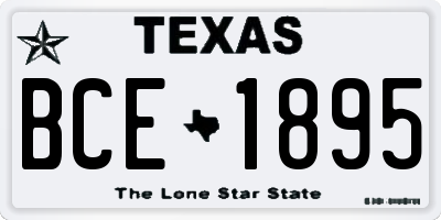 TX license plate BCE1895