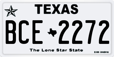 TX license plate BCE2272
