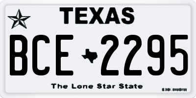 TX license plate BCE2295