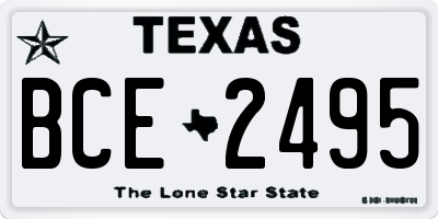 TX license plate BCE2495