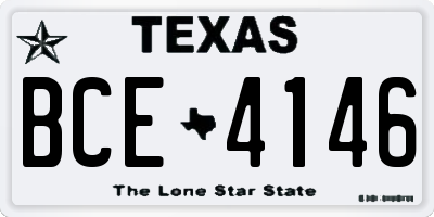 TX license plate BCE4146