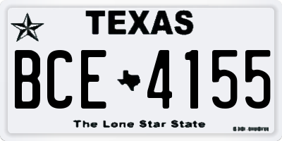 TX license plate BCE4155