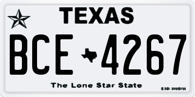 TX license plate BCE4267