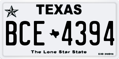 TX license plate BCE4394