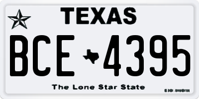 TX license plate BCE4395