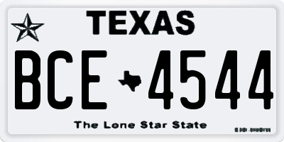 TX license plate BCE4544