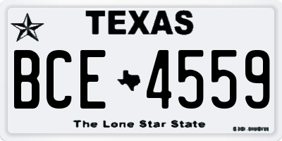 TX license plate BCE4559