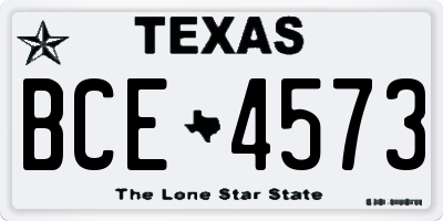 TX license plate BCE4573
