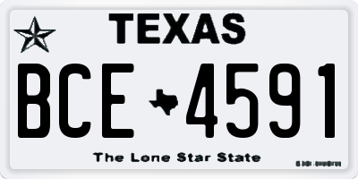 TX license plate BCE4591